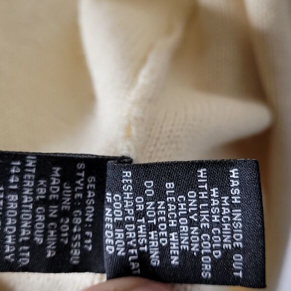 XL 36" SUGAR RUSH cream navy blue varsity open cardigan sweater extra large - Picture 9 of 13